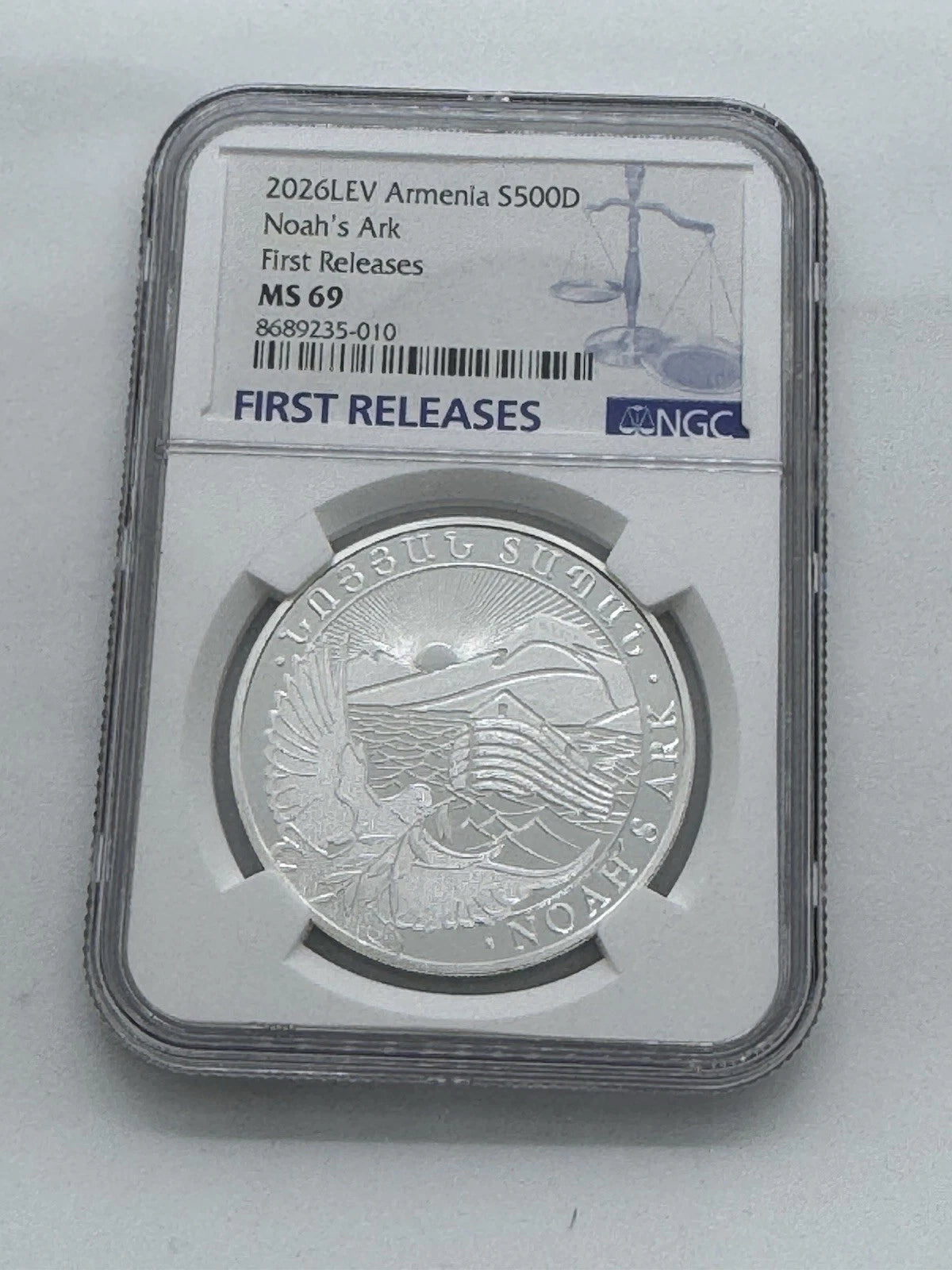 Random Year - 1 oz .999 Fine Silver Armenia 500 Drams Noah’s Ark Coin