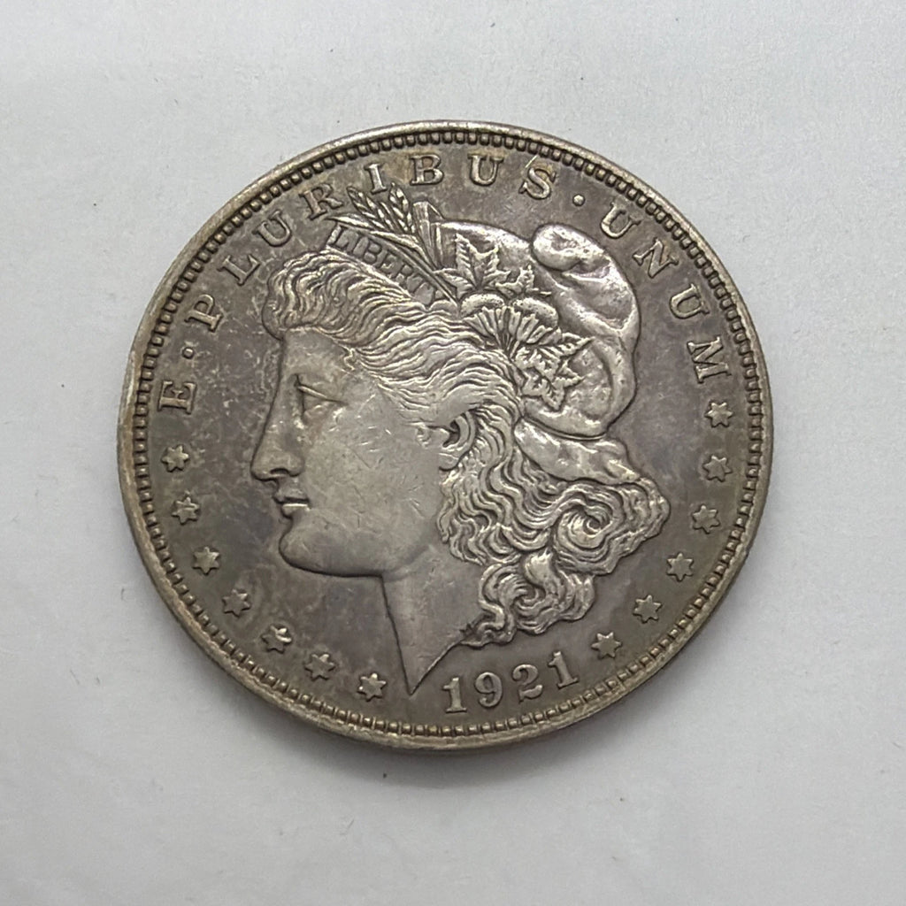 1921 Morgan Silver Dollar Rainbow TONER Raw Uncertified 90% Silver Tested WSigma