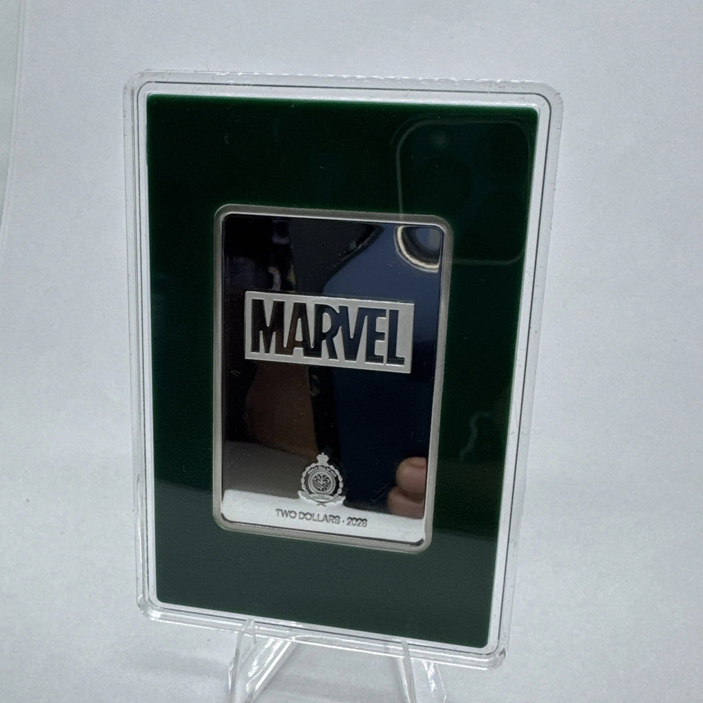 2026 Agoro Art Of Marvel Spider-Man & Wolverine 1oz Silver Emerald Card #26/250