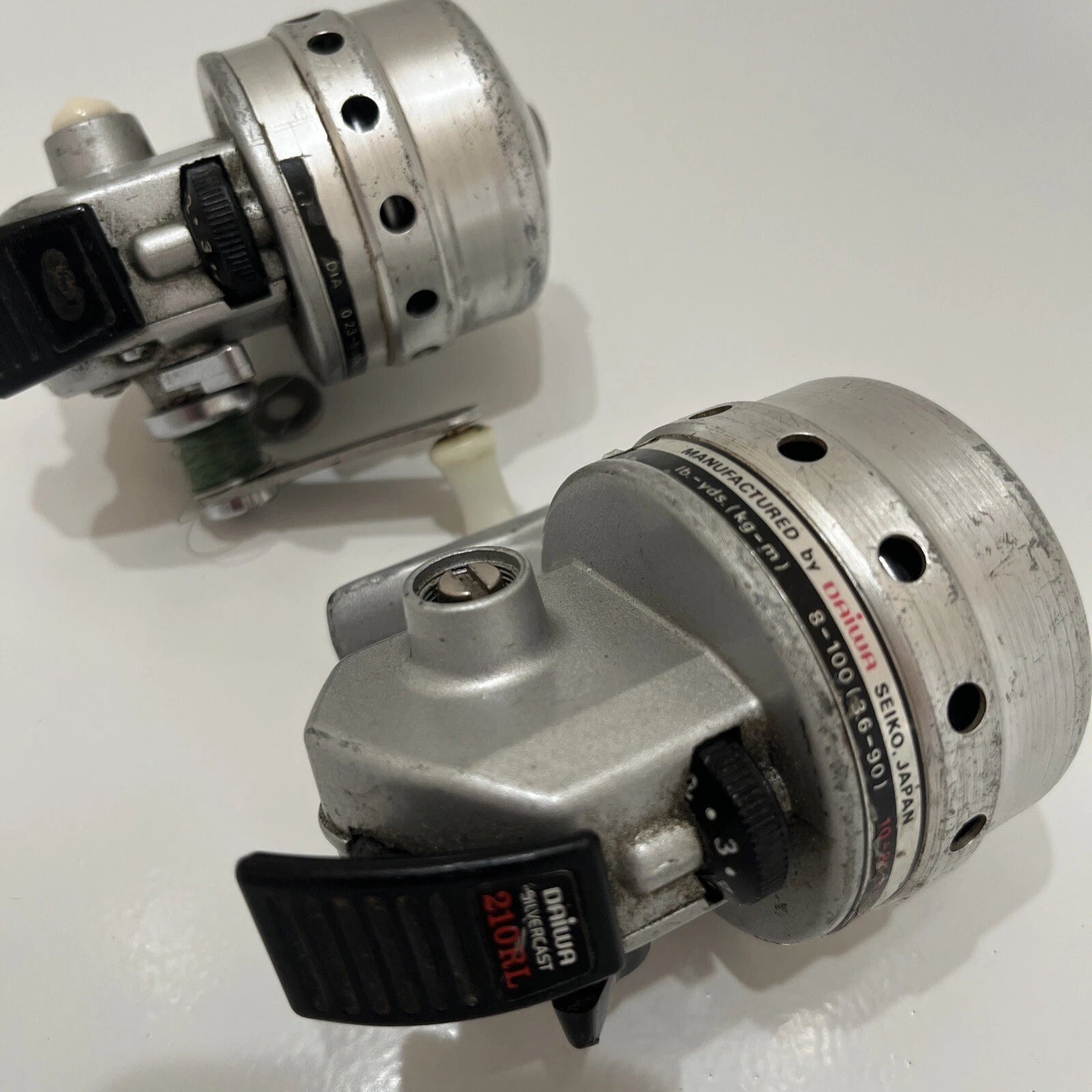 Two Vintage DAIWA SILVERCAST Fishing Reels (210 RL & Unknown) JAPAN *PARTS*
