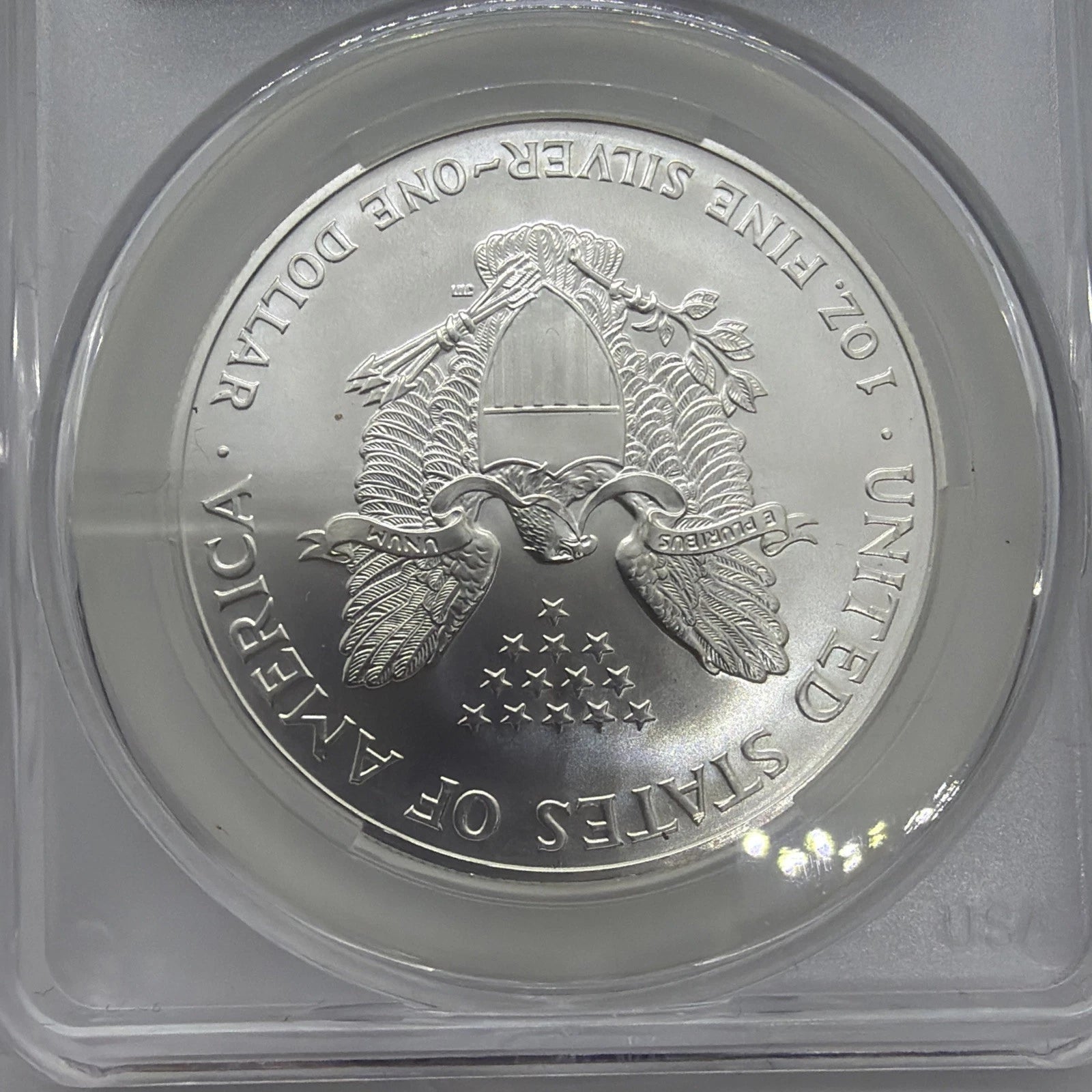 2001 American Silver Eagle CAC MS70 Green Label 1 Oz .999 Fine Silver Coin