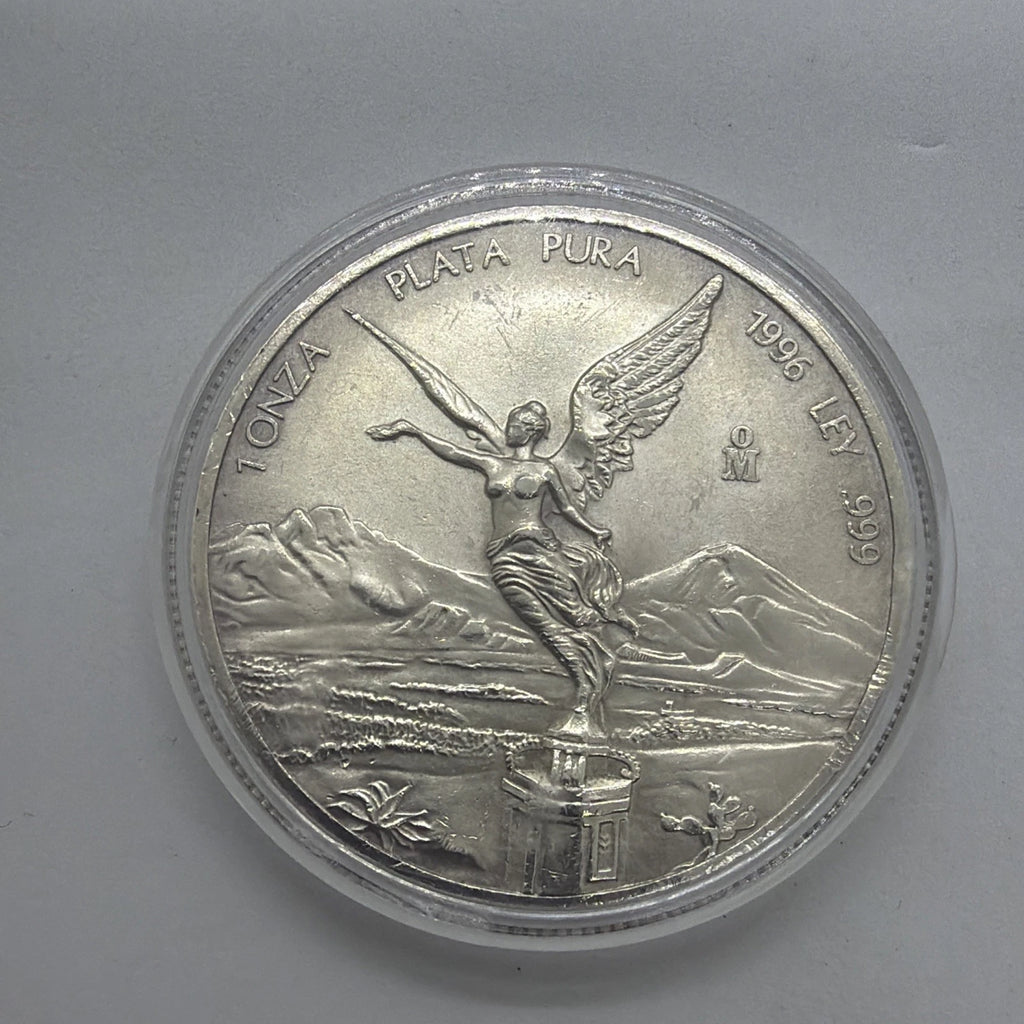 1996 1 Oz 999 SILVER MEXICO Libertad Pura Plata Coin Low Mintage Rare Round