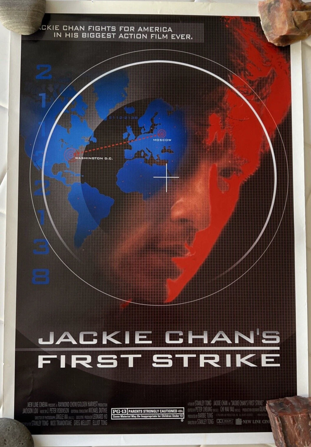 COLLECTABLE VINTAGE JACKIE CHAN'S FIRST STRIKE MOVIE POSTER 20” x 13.5” ORIGINAL