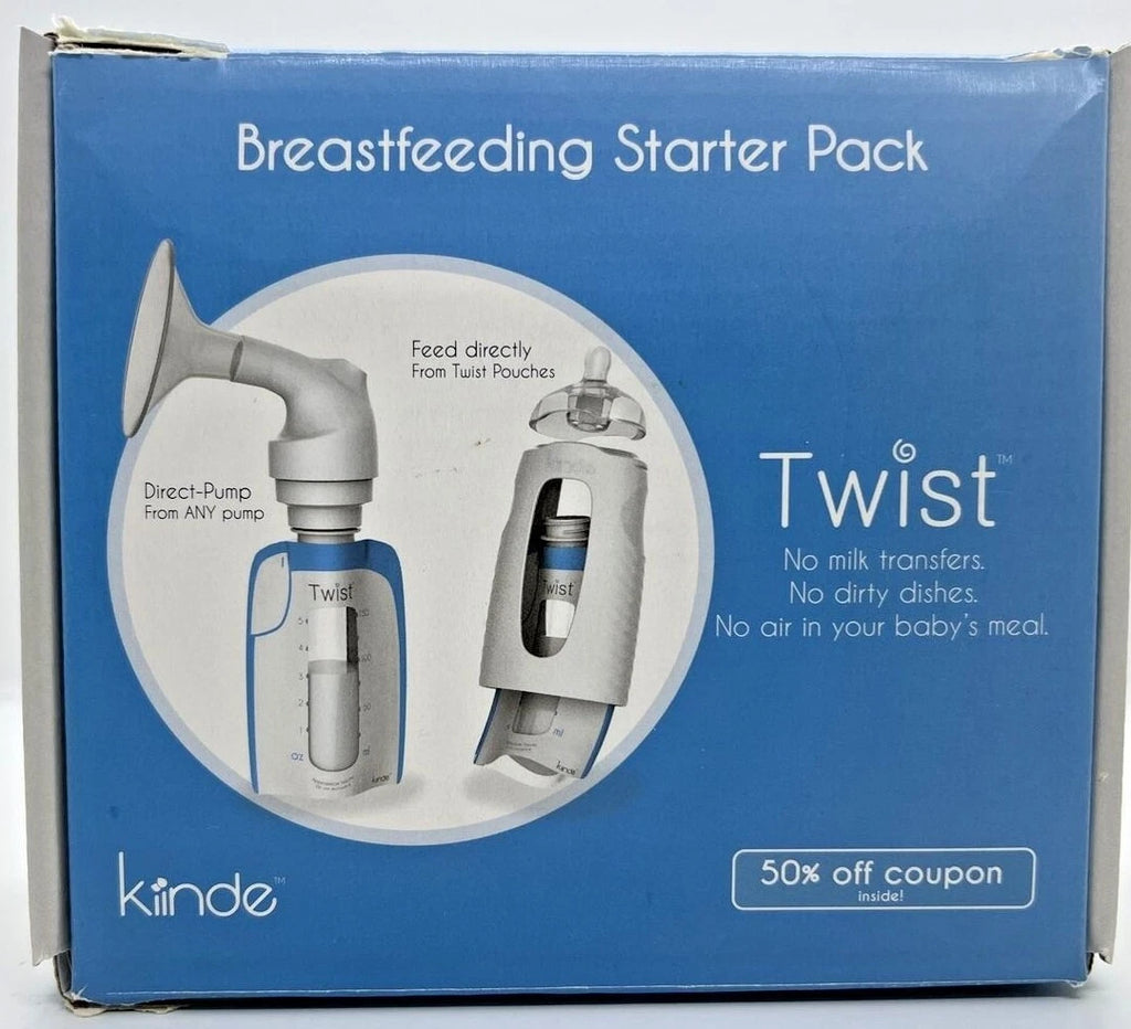 Kiinde TwIst Breastfeeding Starter Pack Kit Direct Pump Breast Milk Storage New