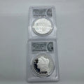 2025 S Proof $1 Morgan and Peace Dollar 2pc Set PCGS PR70 FS Morgan 8A