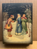 Russian Lacquer Jewelry Box Hand Painted Pearl Fedoskino Snegurochka Snow Maiden