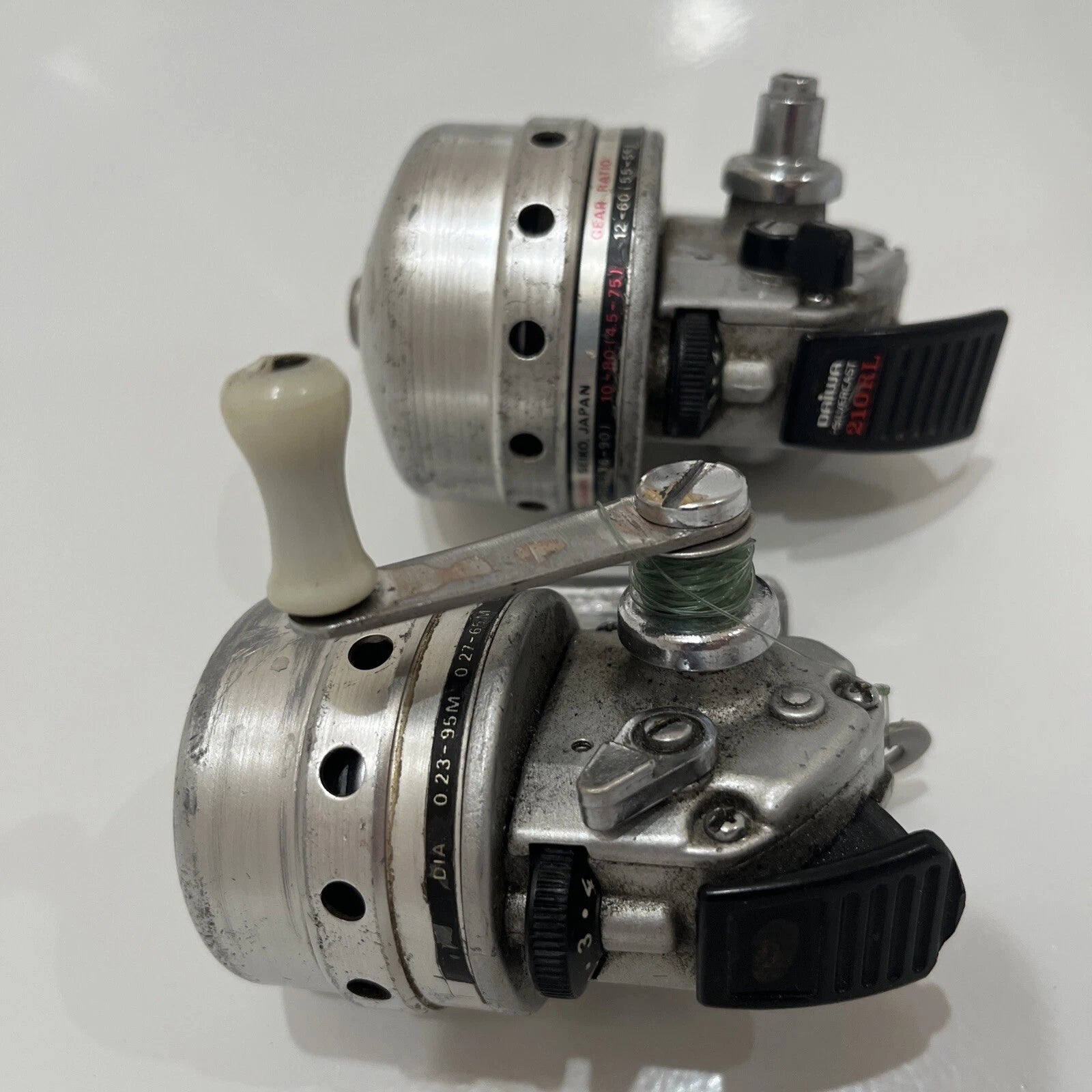 Two Vintage DAIWA SILVERCAST Fishing Reels (210 RL & Unknown) JAPAN *PARTS*
