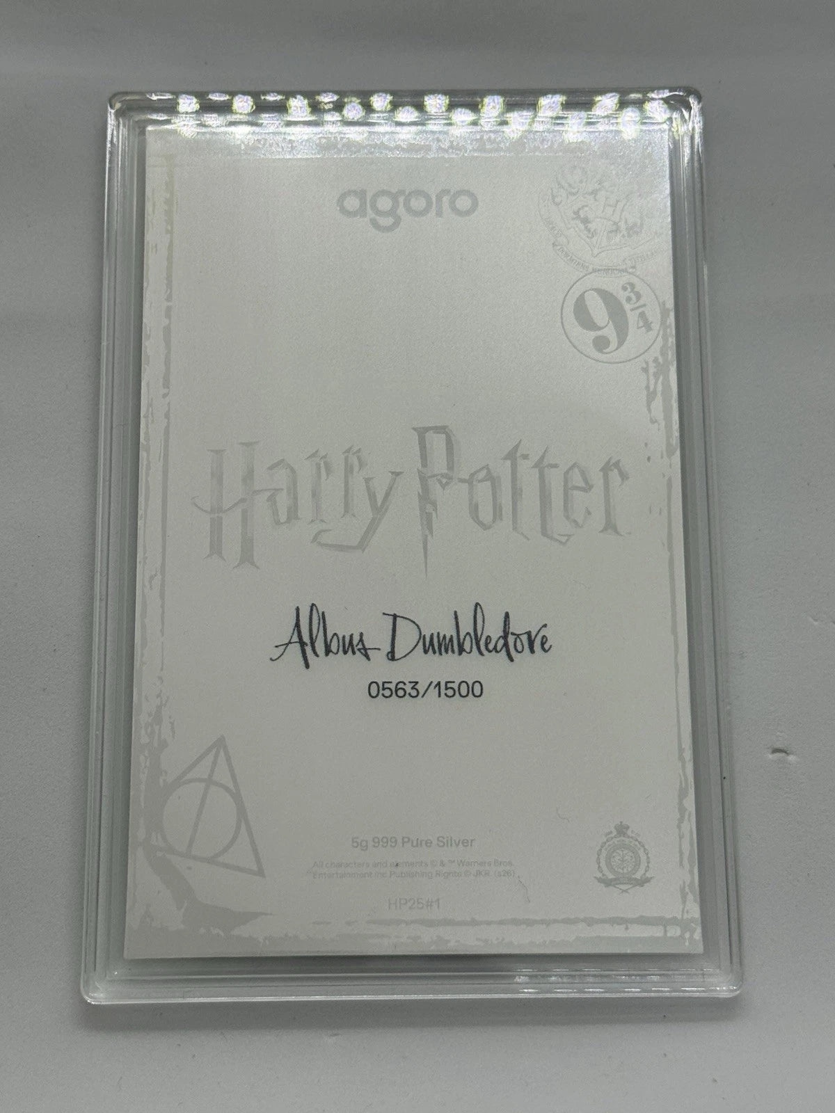2026 Agoro Colorized Silver 25yrs Harry Potter- Albus Dumbledore /1500