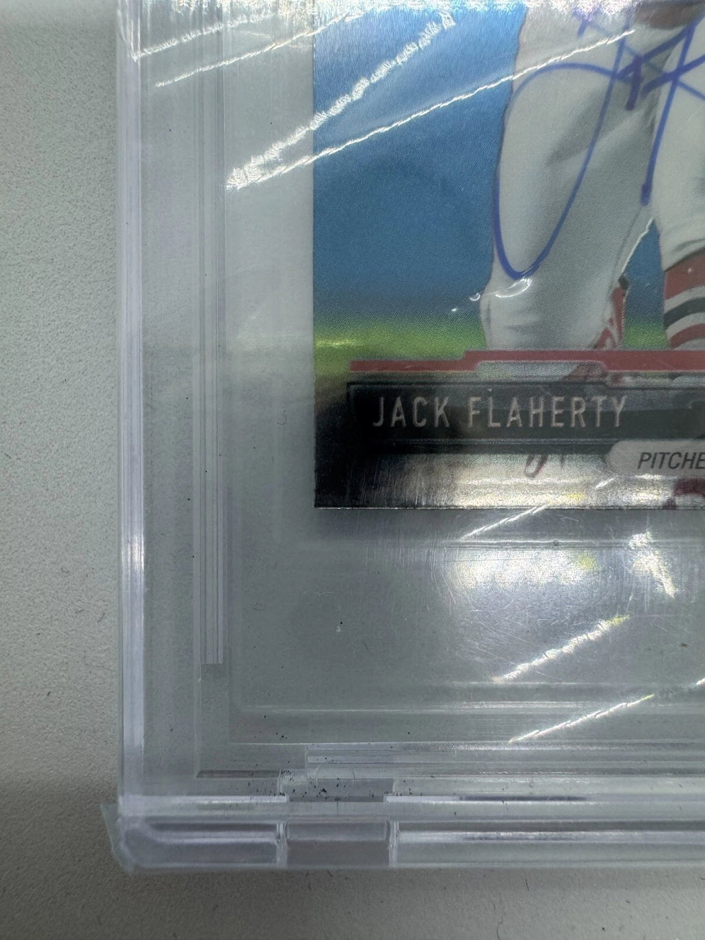 Jack Flaherty Topps Bowman Mini Chrome 2017, Auto 2022 1/1 Cardinals Dodgers