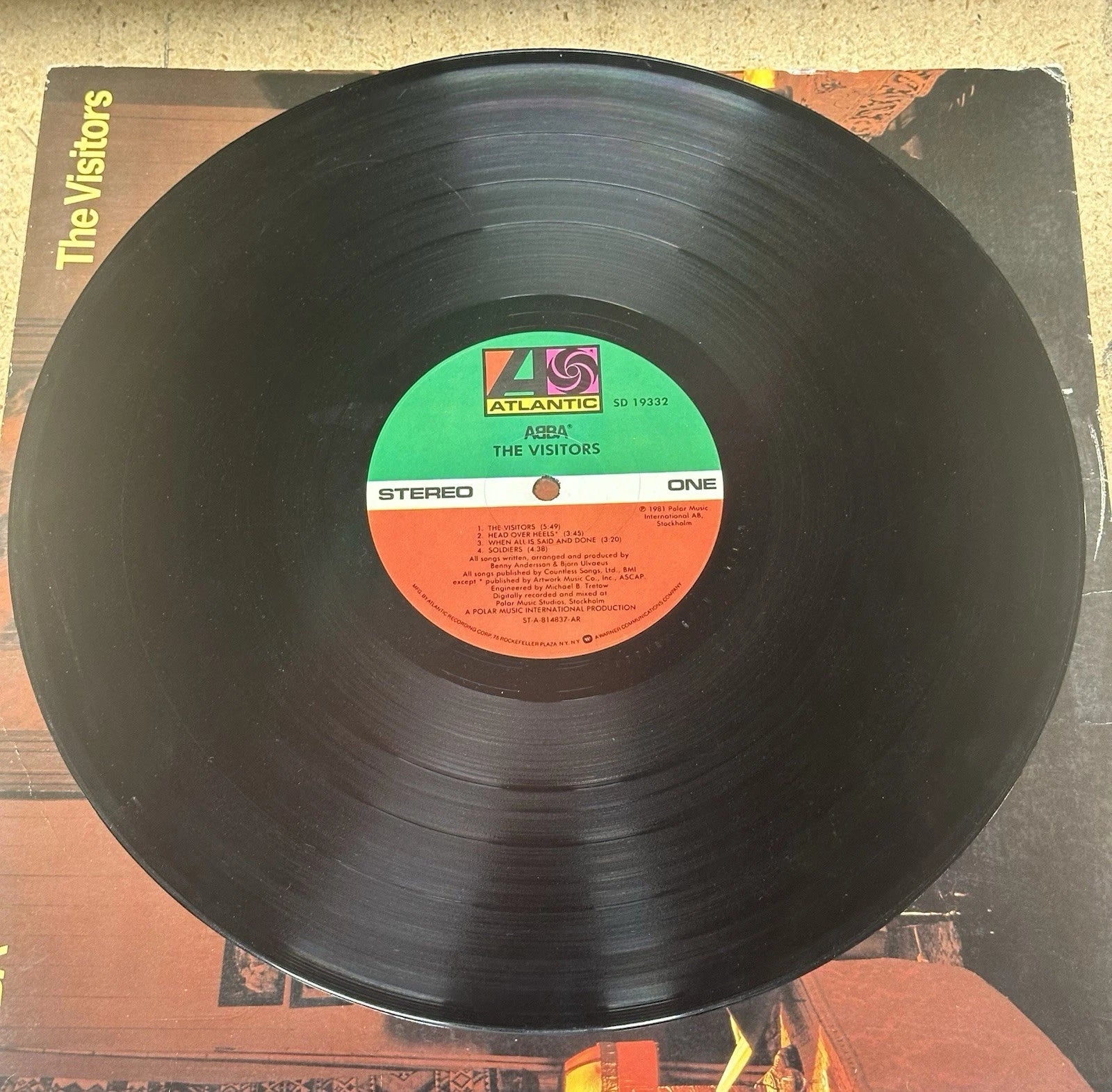 Abba The Visitors LP Vinyl 1981 Atlantic Records Play