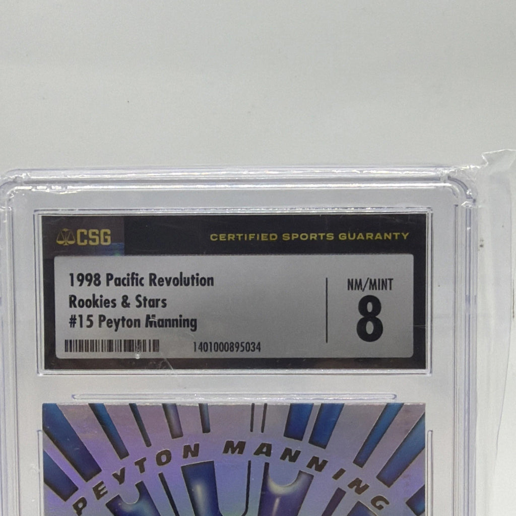 1998 Pacific Revolution #15 Peyton Manning Rookies & Stars RC CSG 8 Colts
