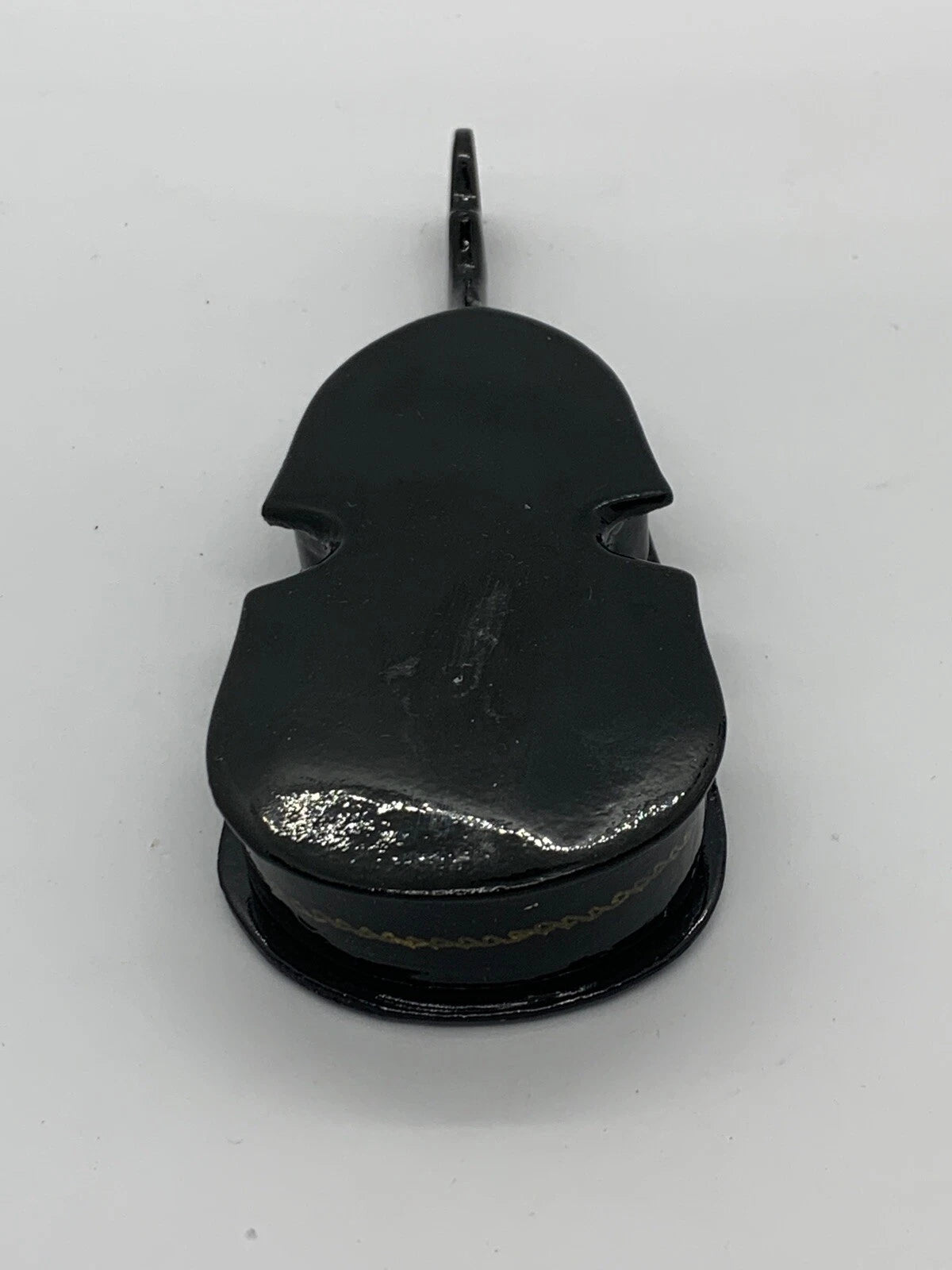 Vintage Russian Cello Shape Lacquer Jewelry Box The Great Song Of LEL Mstera