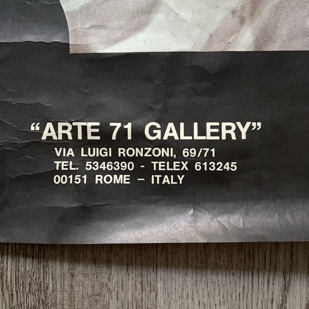 UNIQUE LIMITED ED. TAMANTI POSTER VIA LUIGI RONZONI ART 71 GALLERY COLLECTIBLE