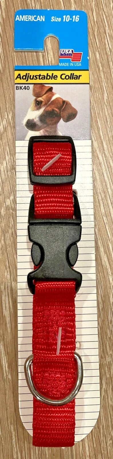 NEW American Adjustable Collar Size 10-16 Dogs Cats Small Pets Red BK40 USA