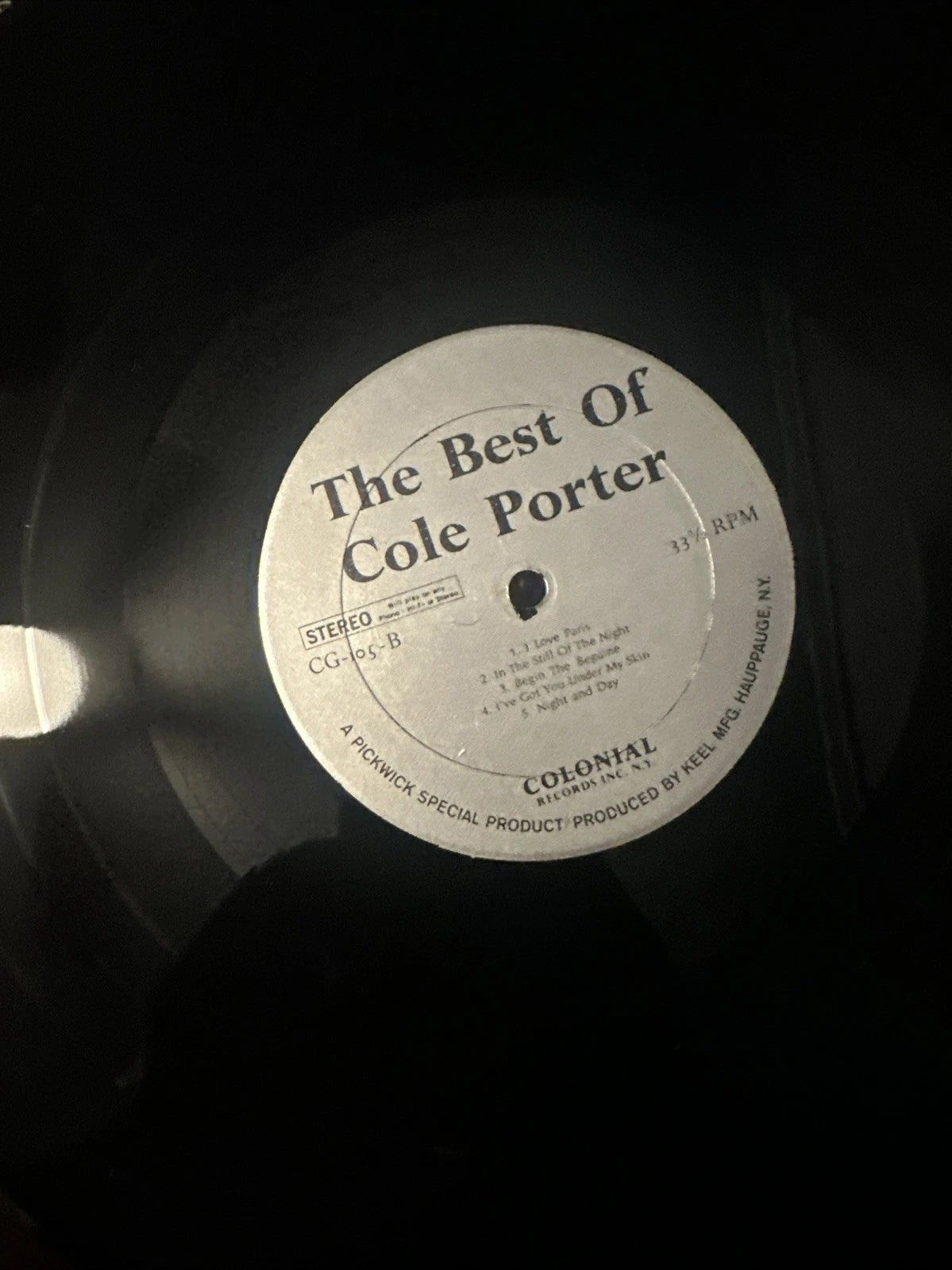 VINYL RECORD LP THE BEST OF JEROME KERN / COLE PORTER MASTERPIECE RECORDS CG-105