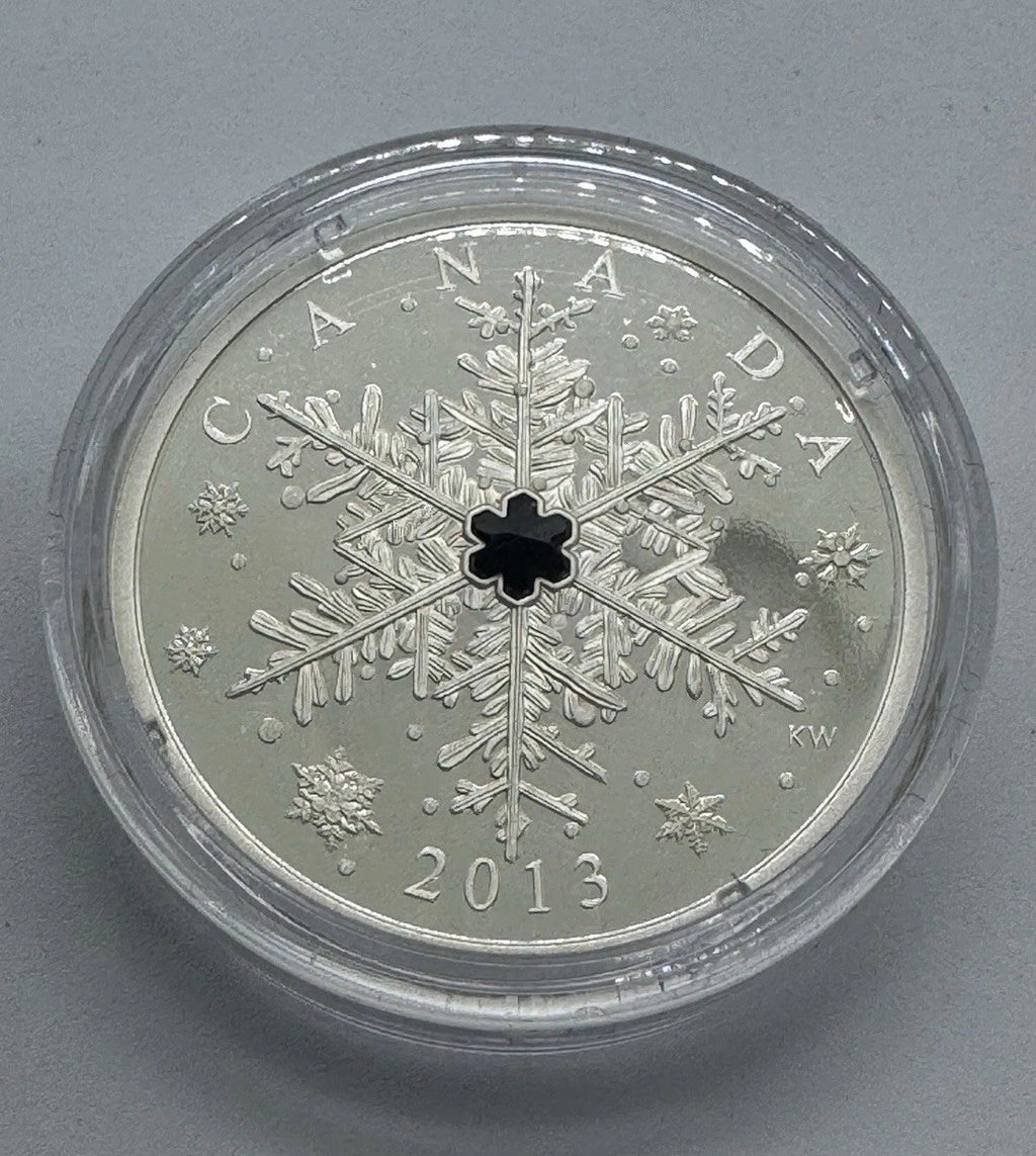 Canada 2013 Winter Snowflake 1 oz. Pure Silver $20 Proof Coin, Swarovski Crystal