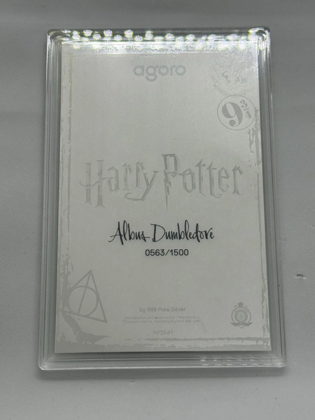 2026 Agoro Colorized Silver 25yrs Harry Potter- Albus Dumbledore /1500