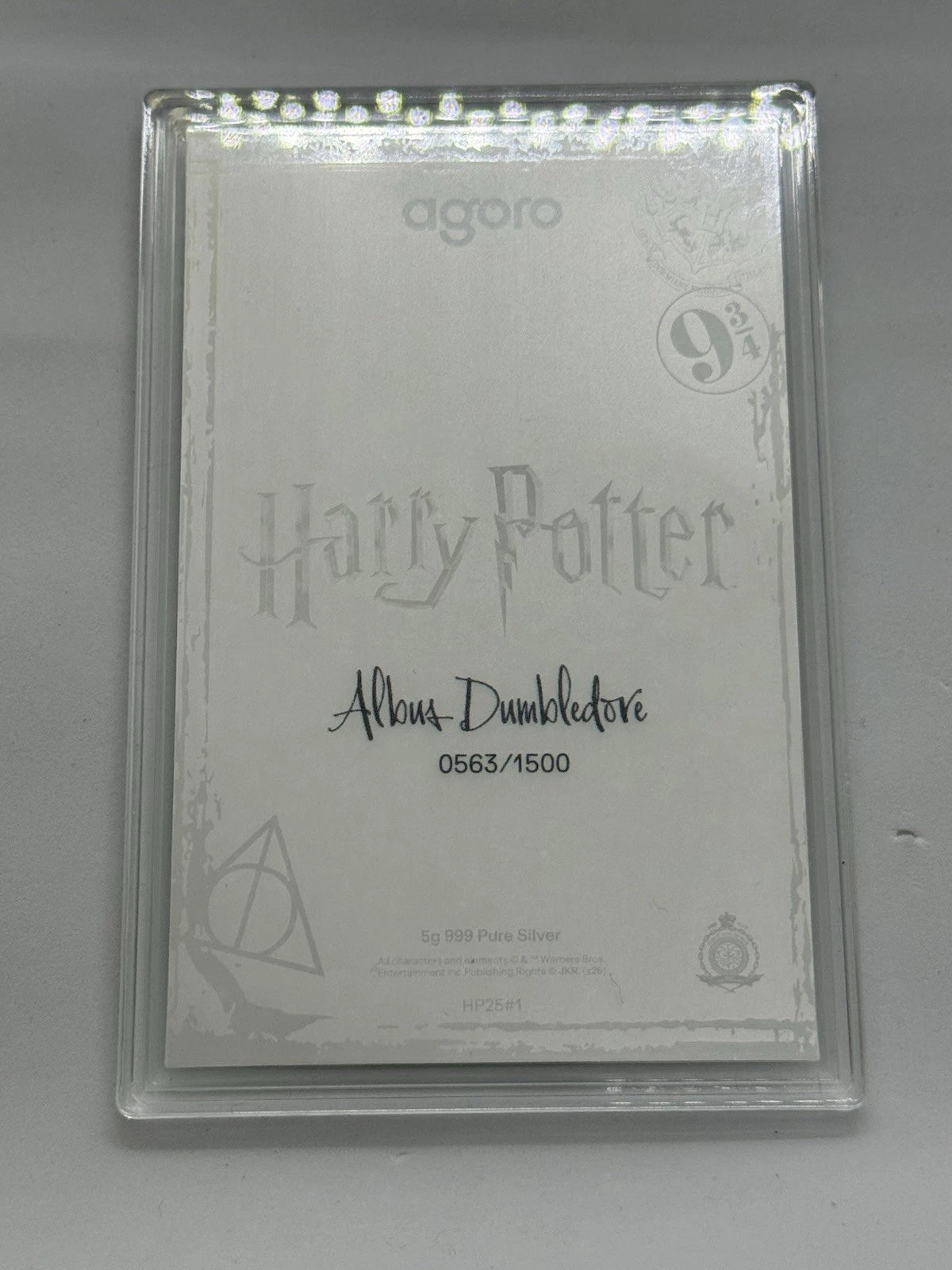 2026 Agoro Colorized Silver 25yrs Harry Potter- Albus Dumbledore /1500