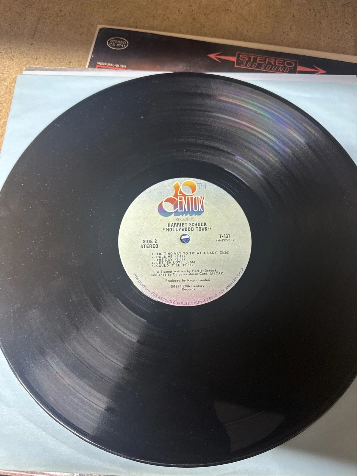 1974 LP Record Harriet Schock "Hollywood Town" 20th Century T-437 Stereo