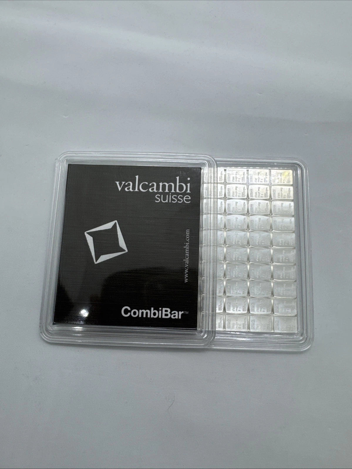 Valcambi 100 x 1 Gram Silver CombiBar w/ Assay Card - 100 Gram