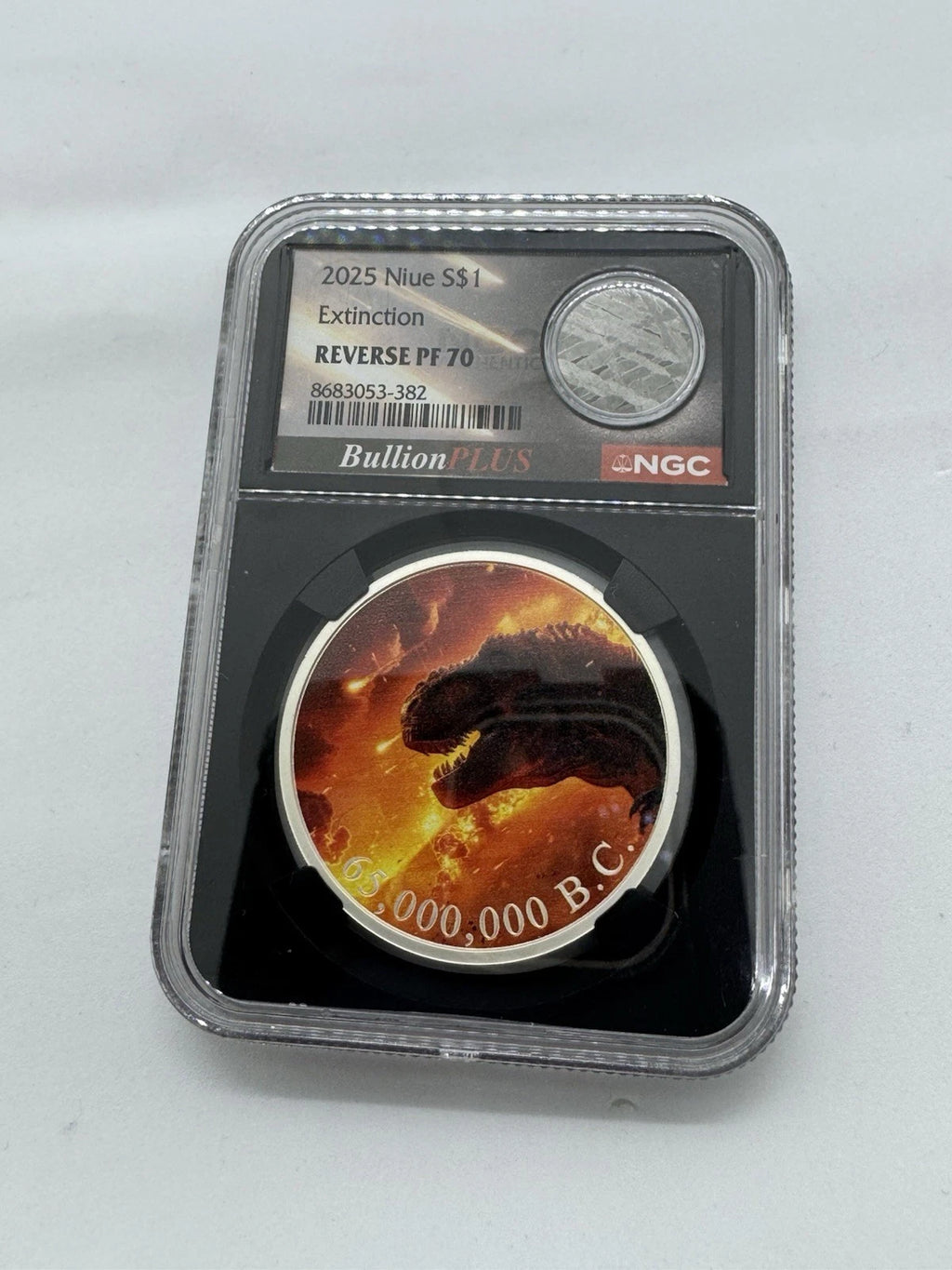 2025 Niue Extinction 1 oz Silver Reverse Proof NGC PF70 w/ Meteorite Specimen Ag