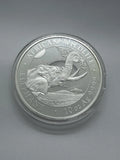 2023 Somalia 10 oz Silver African Wildlife Elephant BU Broken Capsule As Is