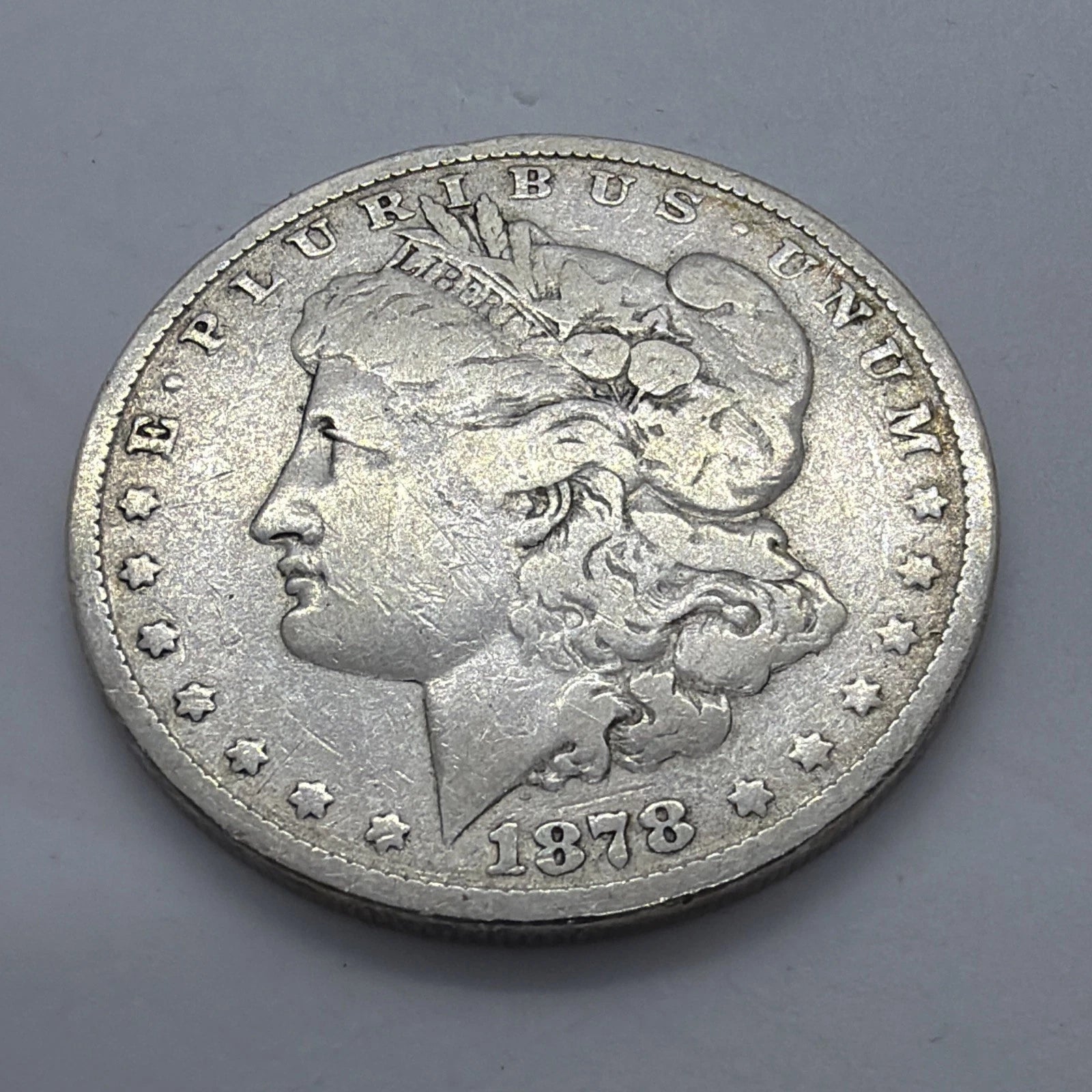 1878 Morgan Silver Dollar Raw Uncertified 90% Silver Tested W/ Sigma