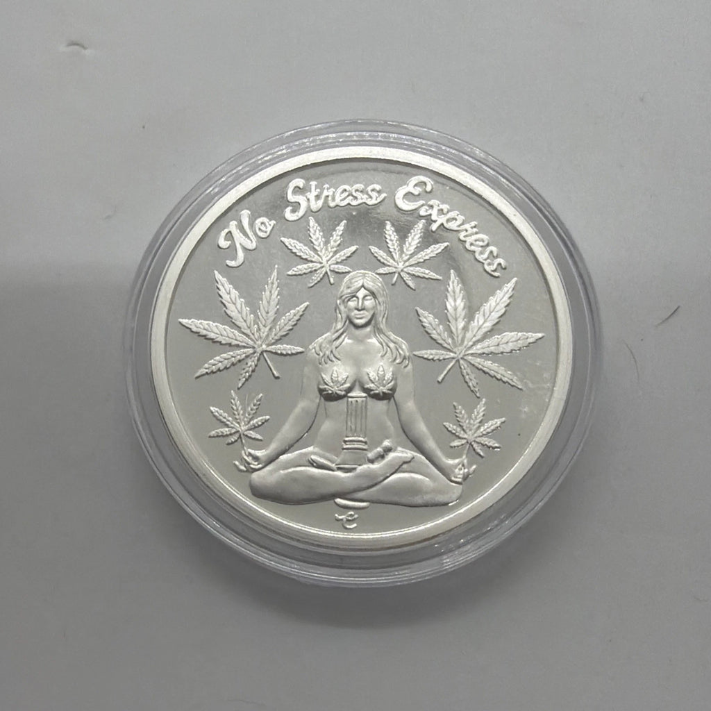 It's Always 420 #12 / No Stress Express 1 oz Silver Proof COA Limited 2000 .999