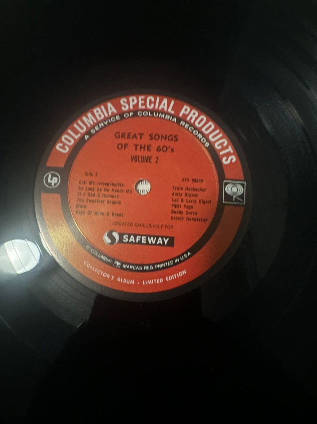 Various Artists Great Songs Of The 60'S Vol 2 Compilation LP Vinyl Record Album
