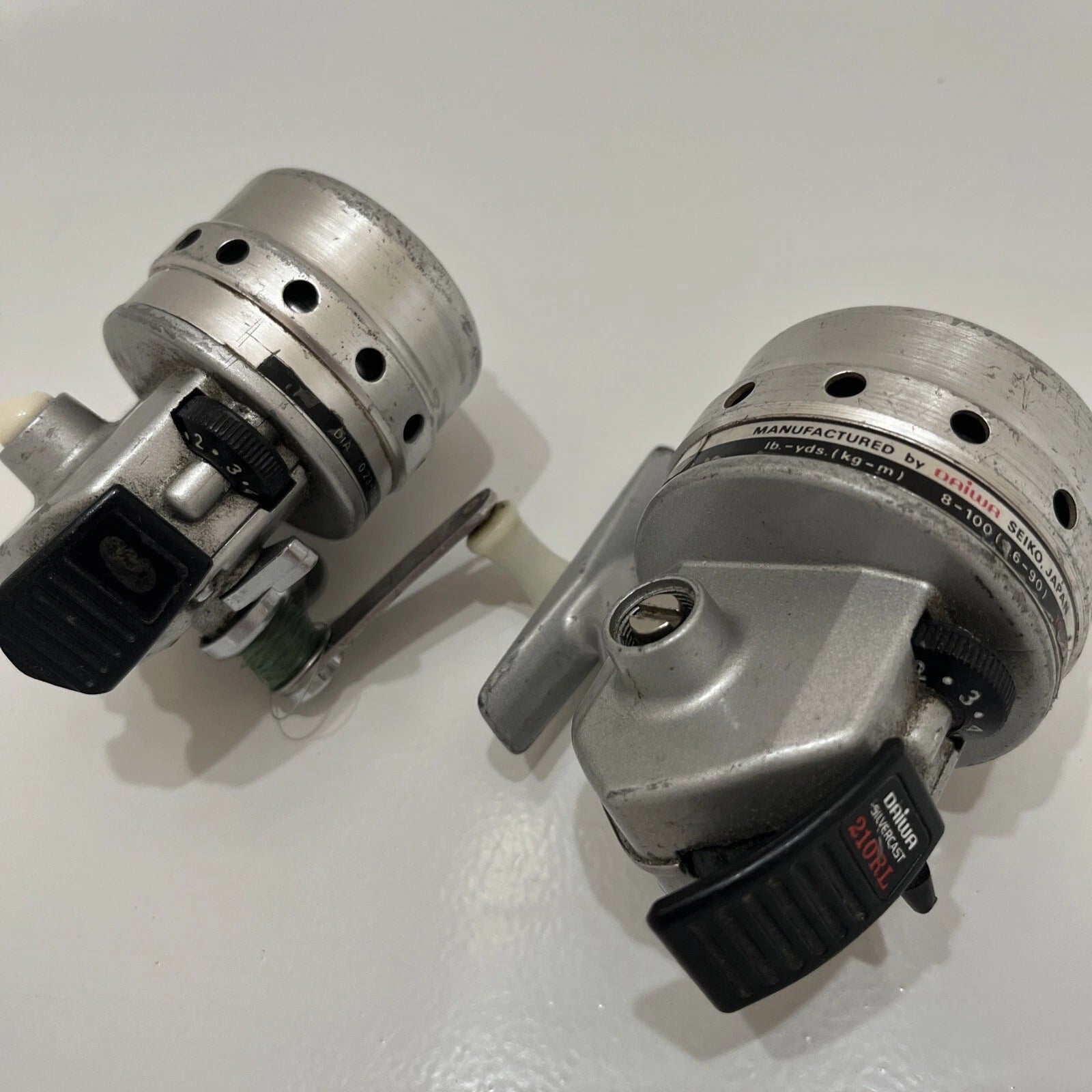 Two Vintage DAIWA SILVERCAST Fishing Reels (210 RL & Unknown) JAPAN *PARTS*