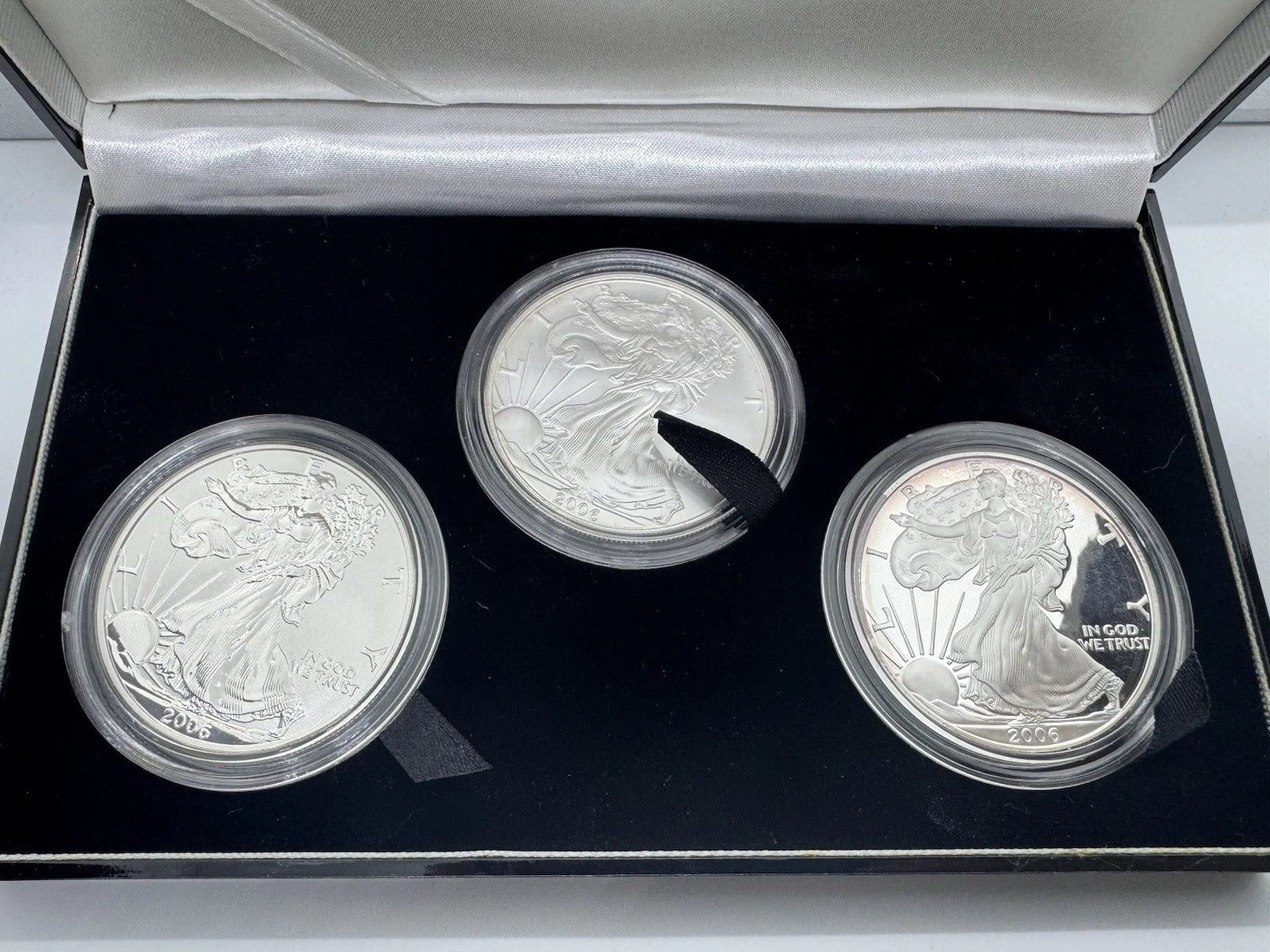 2006-W ( 3-Coin) Silver Eagle Set w/Box & CoA 20th Anniversary