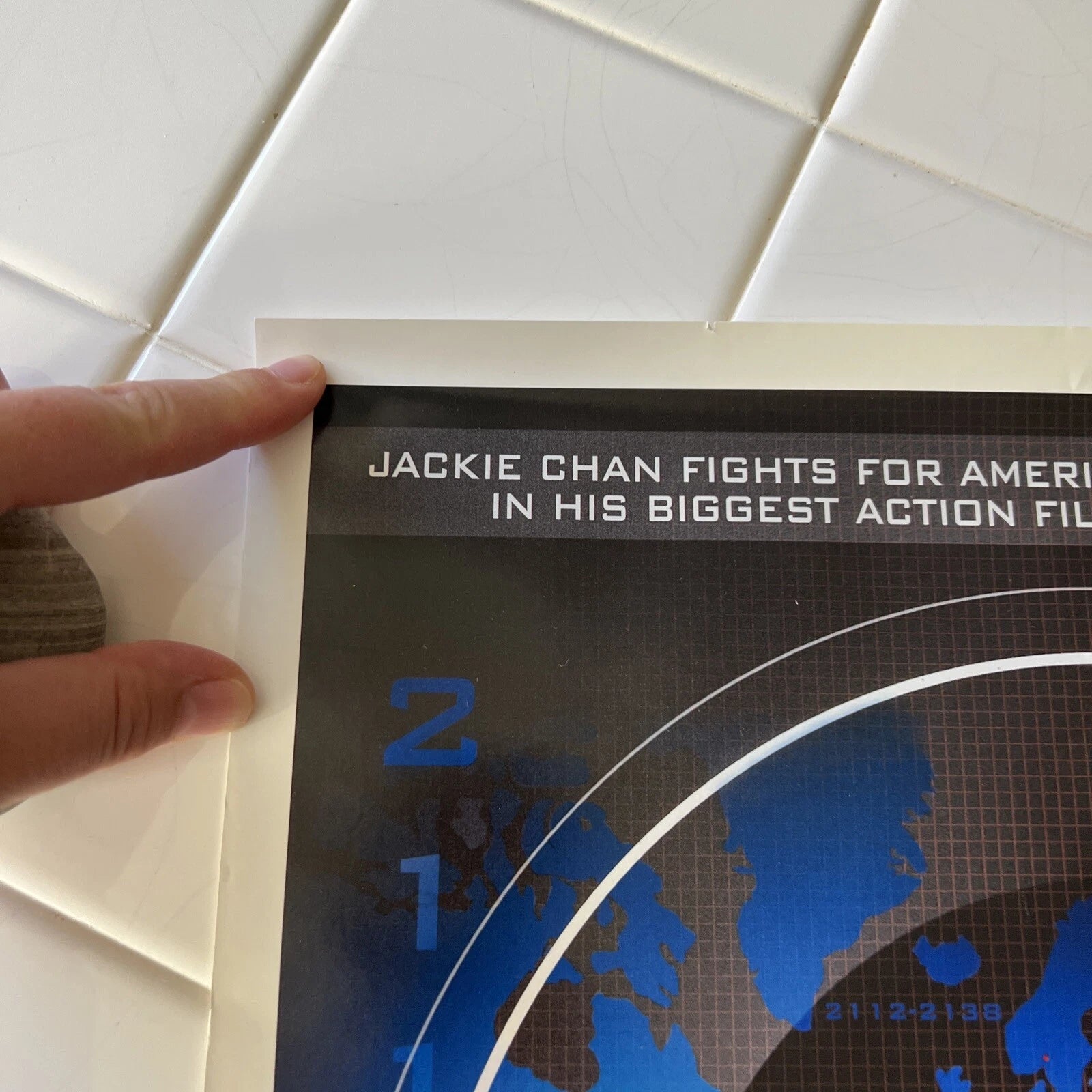 COLLECTABLE VINTAGE JACKIE CHAN'S FIRST STRIKE MOVIE POSTER 20” x 13.5” ORIGINAL