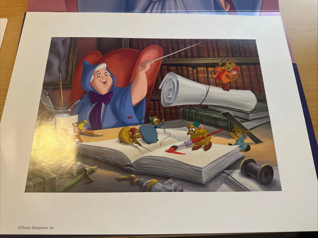 Walt Disney's CINDERELLA Lithographs Portfolio Set Of Four 11x 14” Prints 2005