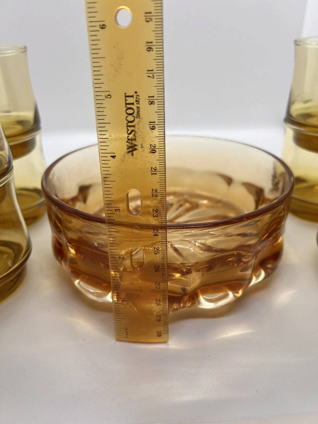 Vintage Candy Dish Glasses Collectable Indiana Amber Glass Bowl Unique Dining