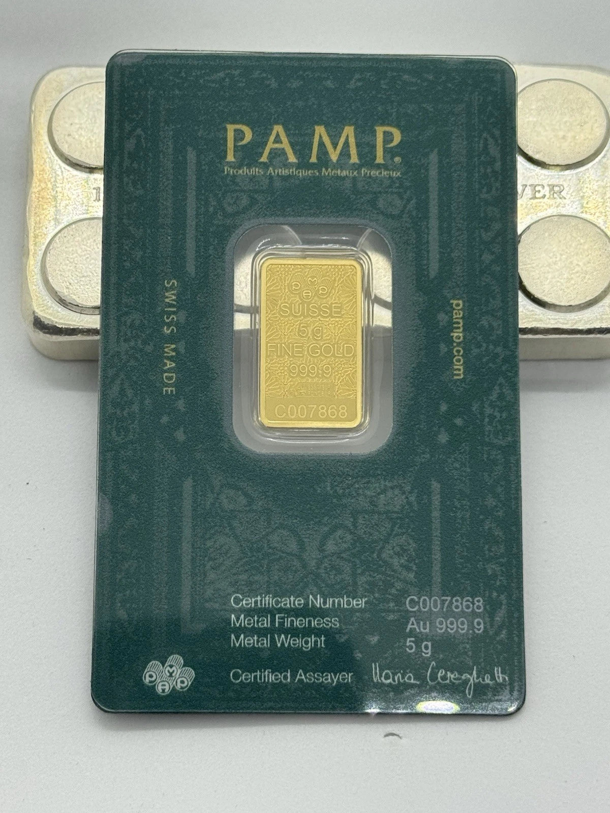 5 gram PAMP Arabian Falcon Gold Bar .9999 Fine Sealed in Assay w/Box