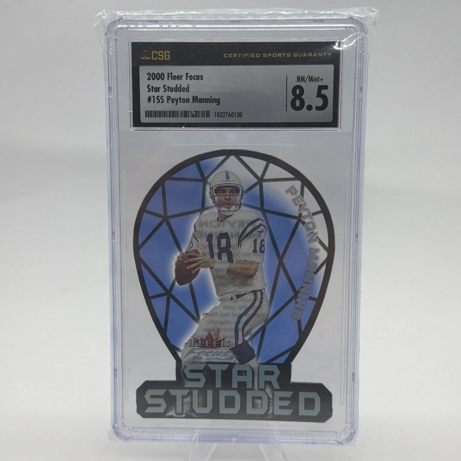 2000 Fleer Focus - Star Studded Peyton Manning #1 SS Indianapolis Colts CSG 8.5