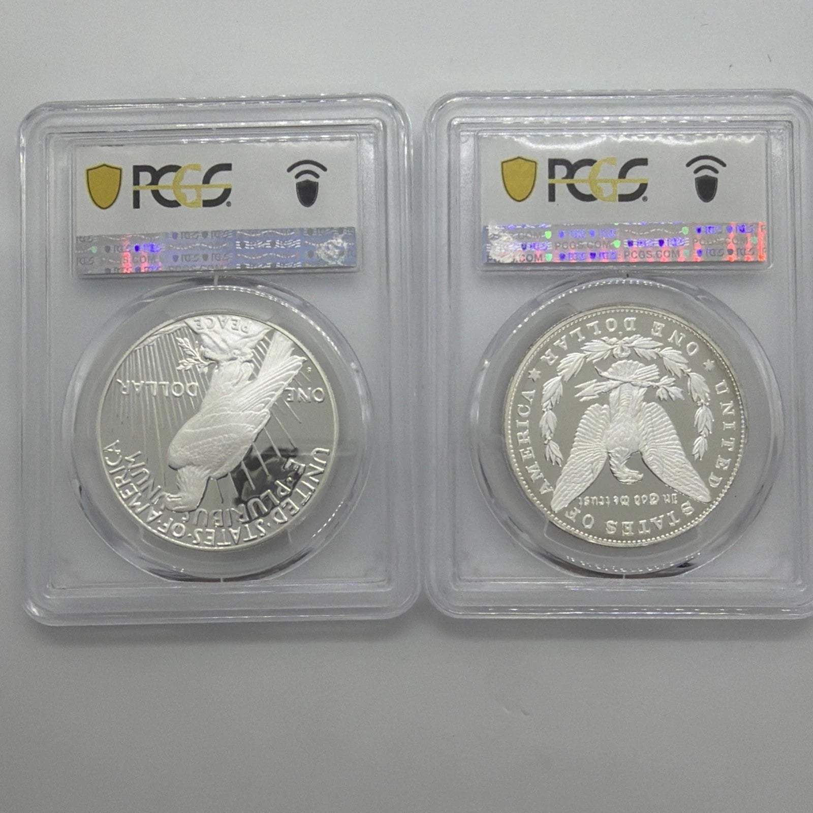 2023-S Proof Silver Morgan & Peace Dollar 2pc Set PCGS PR70 First Strike Set