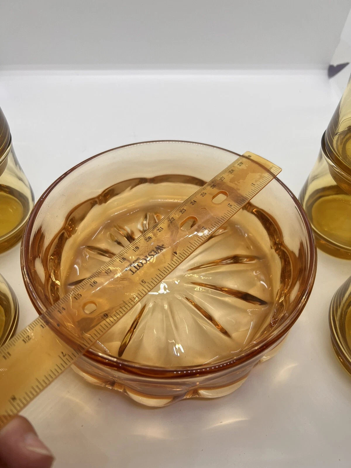 Vintage Candy Dish Glasses Collectable Indiana Amber Glass Bowl Unique Dining