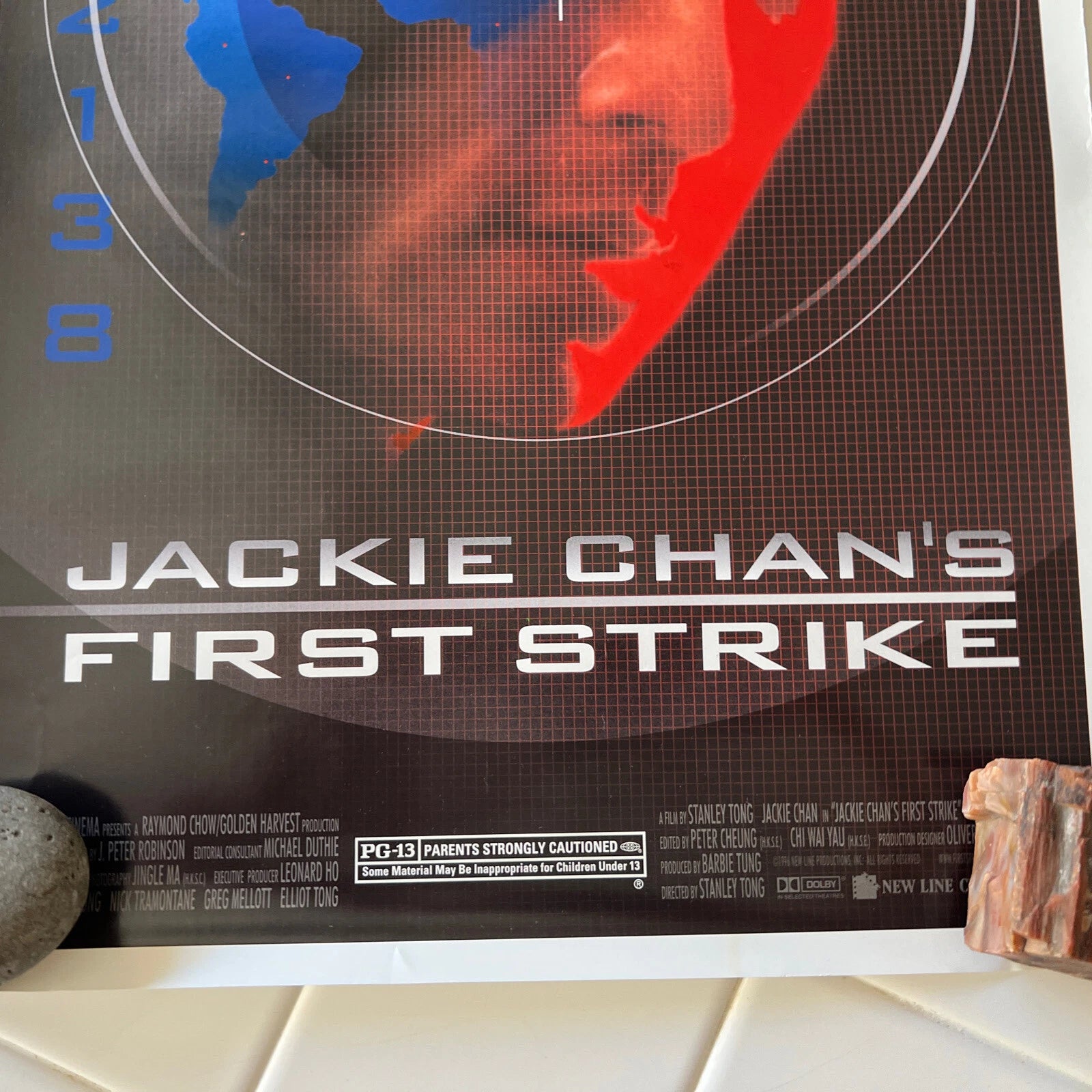 COLLECTABLE VINTAGE JACKIE CHAN'S FIRST STRIKE MOVIE POSTER 20” x 13.5” ORIGINAL
