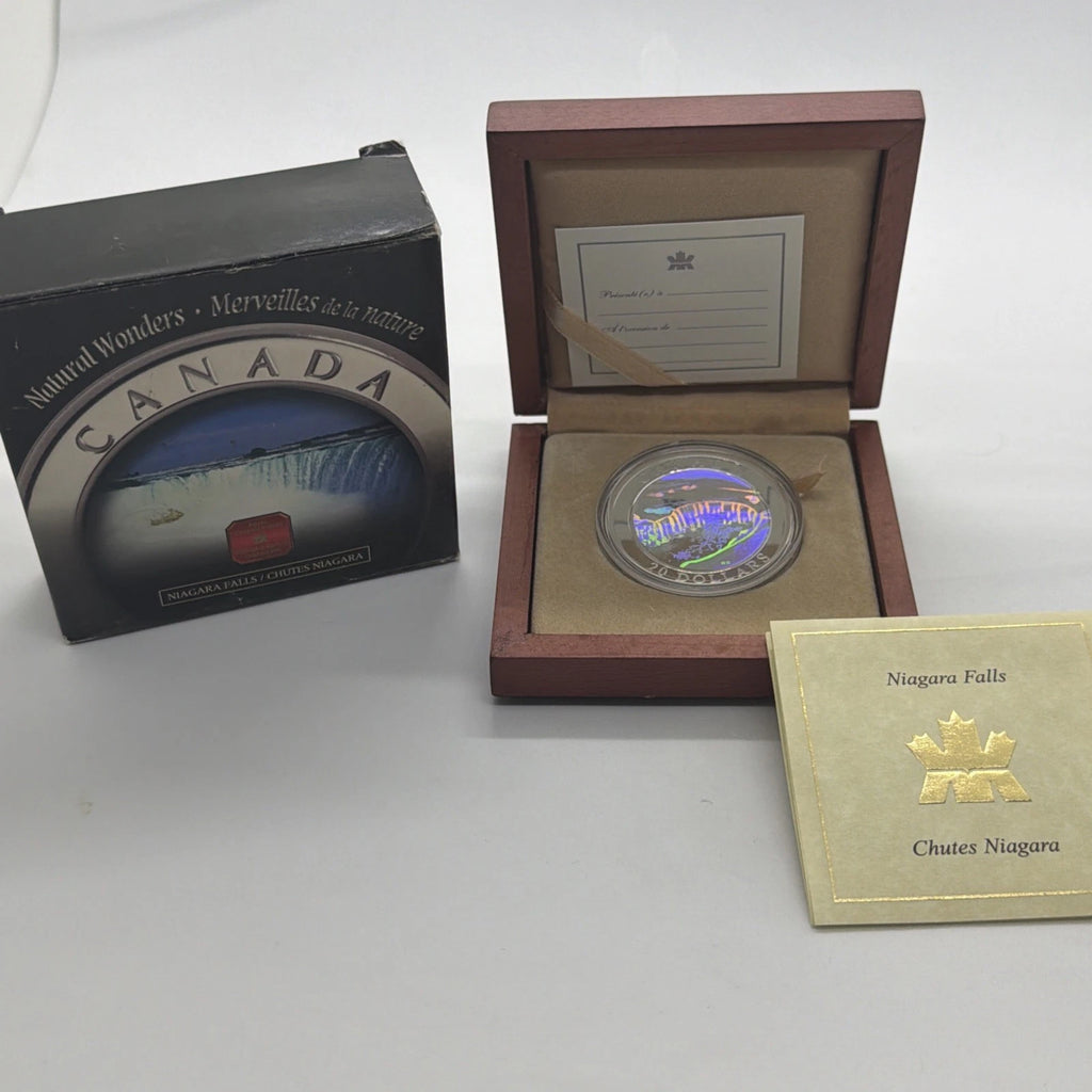 2004 Canada Natural Wonders Niagara Falls $20 1oz Silver Hologram Coin