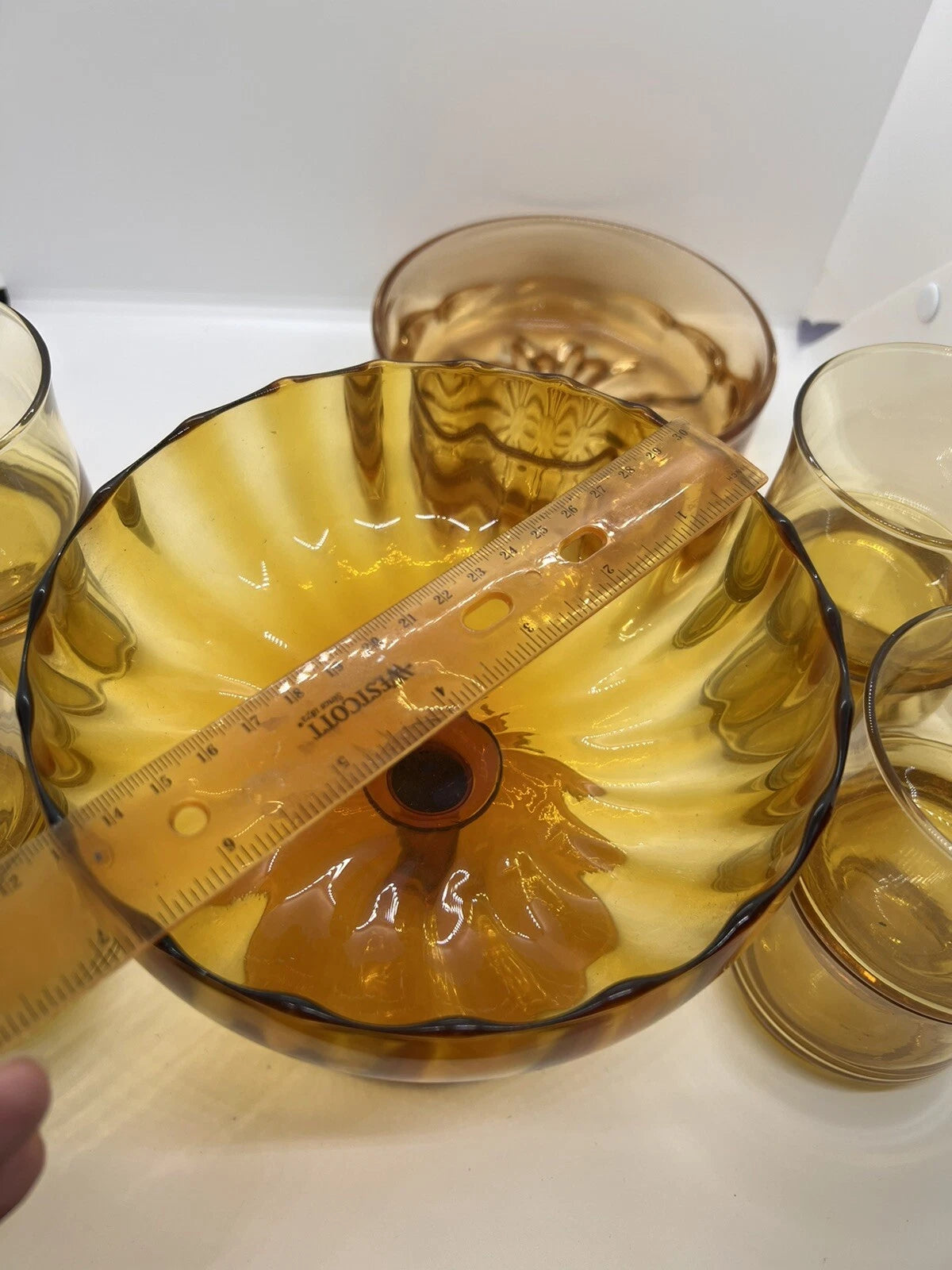 Vintage Candy Dish Glasses Collectable Indiana Amber Glass Bowl Unique Dining