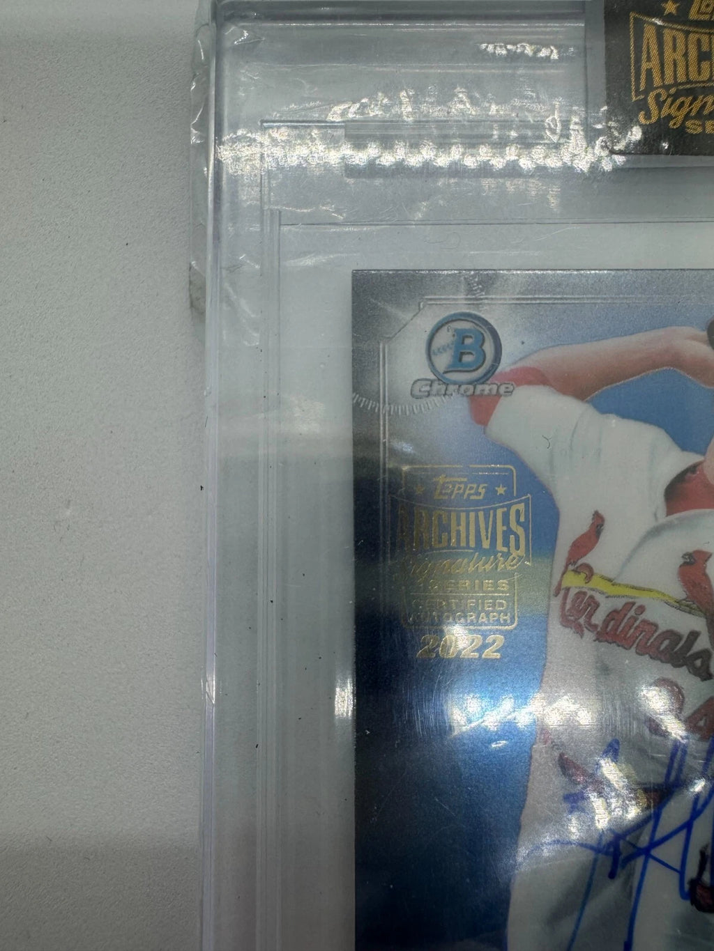 Jack Flaherty Topps Bowman Mini Chrome 2017, Auto 2022 1/1 Cardinals Dodgers