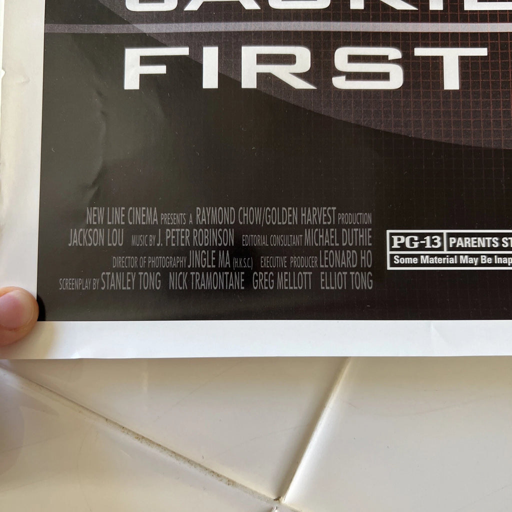 COLLECTABLE VINTAGE JACKIE CHAN'S FIRST STRIKE MOVIE POSTER 20” x 13.5” ORIGINAL